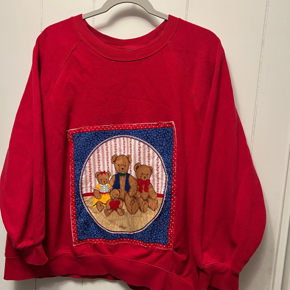 Red Teddy Bear XL Sweatshirt